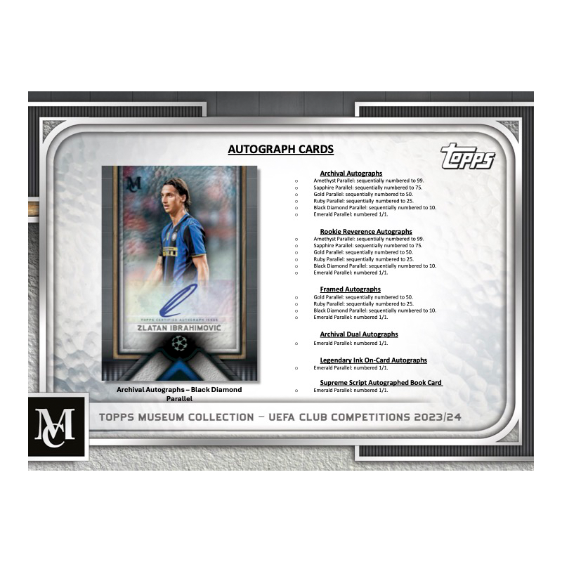 2023/24 Topps Museum Collection UEFA Champions League Soccer Hobby 12 Box Case