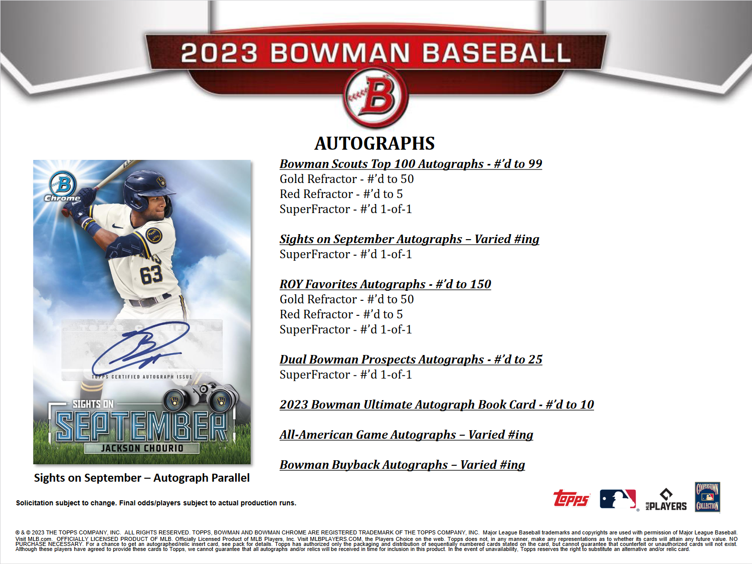 2023 Bowman Baseball Jumbo Box